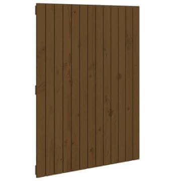 Vidaxl Stensko posteljno vzglavje medeno rjavo 82,5x3x110 cm borovina