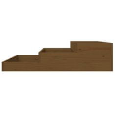 Vidaxl Visoka greda medeno rjava 107x107x27 cm trdna borovina