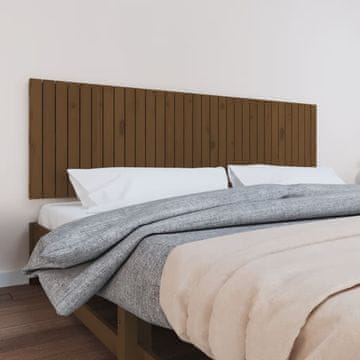 Vidaxl vidaXL Vzglavje postelje rjave barve 204x3x60 cm borov les