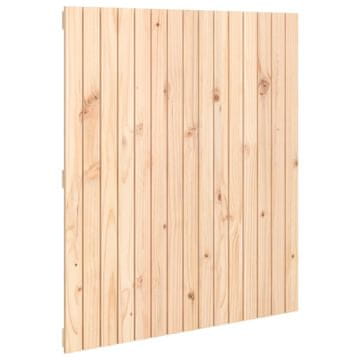 Vidaxl Stensko posteljno vzglavje 95,5x3x110 cm trdna borovina