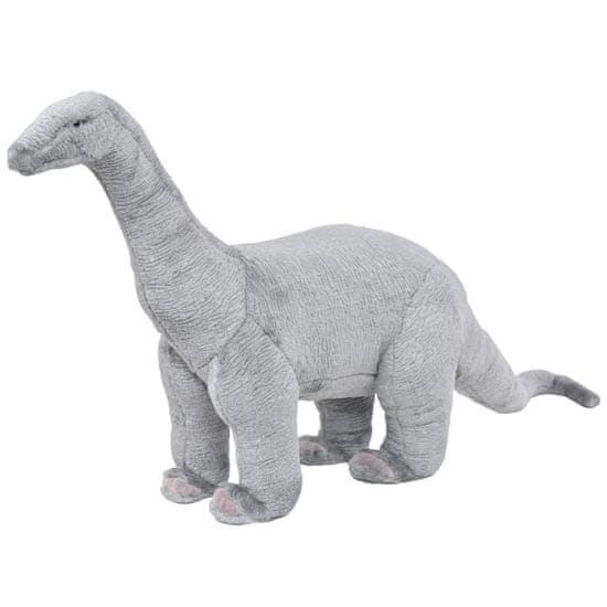 Vidaxl Stoječa plišasta igrača dinozaver brahiozaver siv XXL