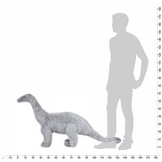 Greatstore Stoječa plišasta igrača dinozaver brahiozaver siv XXL