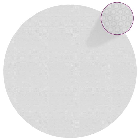 Vidaxl Plavajoča PE solarna folija za bazen 527 cm siva