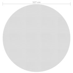 Vidaxl Plavajoča PE solarna folija za bazen 527 cm siva