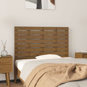 Vidaxl vidaXL Vzglavje postelje rjave barve 81x3x63 cm masivni borov les
