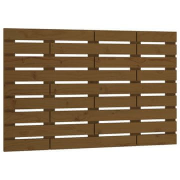 Vidaxl Stensko posteljno vzglavje medeno rjavo 81x3x63 cm borovina