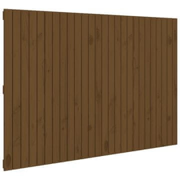 Vidaxl Stensko posteljno vzglavje medeno rjavo 166x3x110 cm borovina