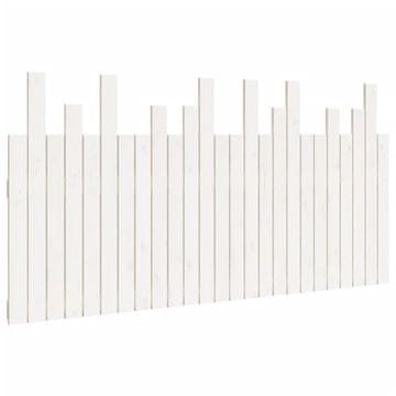 Vidaxl Stensko posteljno vzglavje belo 159,5x3x80 cm trdna borovina