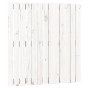 Vidaxl Stensko posteljno vzglavje belo 82,5x3x90 cm trdna borovina
