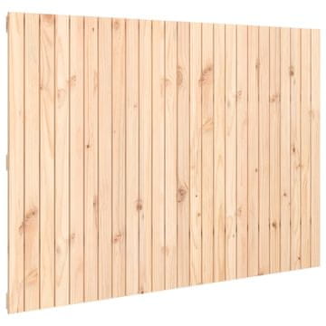 Vidaxl Stensko posteljno vzglavje 159,5x3x110 cm trdna borovina