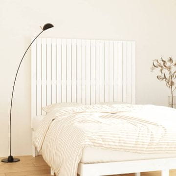 Vidaxl vidaXL Vzglavje postelje belo 140x3x110 cm masivni borov les