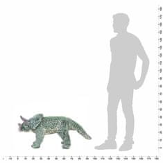 Greatstore Stoječi plišasti triceratop dinozaver zelen XXL