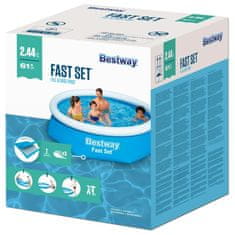 Vidaxl Napihljiv bazen Fast Set okrogel 244x61 cm 57265