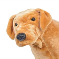 Vidaxl Stoječi plišasti pes labradorec svetlo rjav XXL