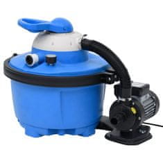 Greatstore Črpalka s peščenim filtrom modra in črna 385x620x432mm 200W 25L