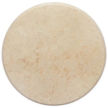 Vidaxl vidaXL Namizna plošča kremne barve Ø50 x 2,5 cm marmor