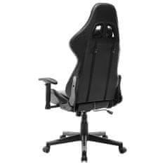 Vidaxl Gaming stol črno in sivo umetno usnje