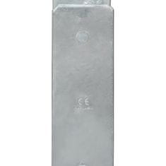 Vidaxl Ograjna sidra 6 kosov srebrna 8x6x60 cm pocinkano jeklo