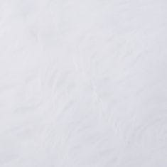 Vidaxl Podloga za novoletno jelko bela 122 cm umetno krzno
