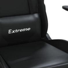 Vidaxl Igralni stol z oporo za noge črno umetno usnje