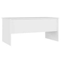 Vidaxl Klubska mizica bela 102x50,5x46,5 cm konstruiran les