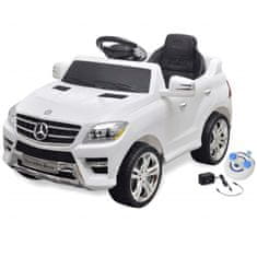 Vidaxl Električni avtomobil Mercedes Benz ML350 bel 6V z daljincem