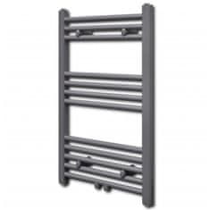 Vidaxl Kopalniški radiator z ravnimi cevmi 500x764 mm siv