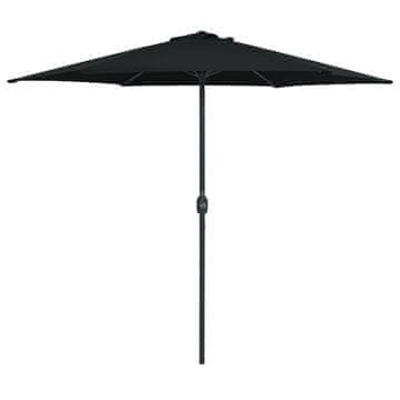 Vidaxl Zunanji senčnik z aluminijastim drogom 270x246 cm črn