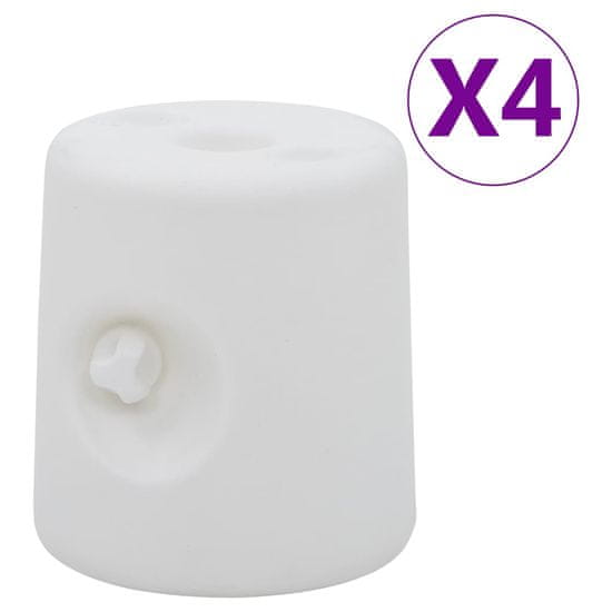 Vidaxl Uteži za paviljon 4 kosi PE bele
