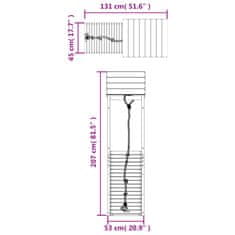 Vidaxl Igralo s plezalno steno trdna borovina