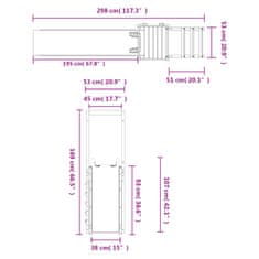 Greatstore Igralo s toboganom in plezalno steno impregnirana borovina