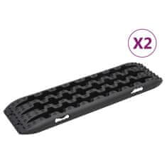 Greatstore Plošče proti zdrsu 2 kosa črne barve 106x30,5x7 cm najlon