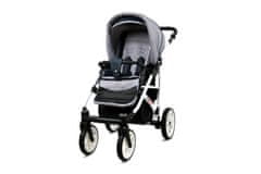 Babylux Largo Silver | 2v1 Kombinirani Voziček kompleti | Otroški voziček + Carrycot