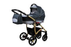 Babylux Largo Magic Grey | 2v1 Kombinirani Voziček kompleti | Otroški voziček + Carrycot