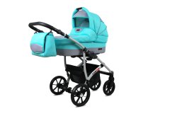 Babylux Largo Mint | 2v1 Kombinirani Voziček kompleti | Otroški voziček + Carrycot