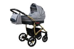 Babylux Largo Silver | 2v1 Kombinirani Voziček kompleti | Otroški voziček + Carrycot