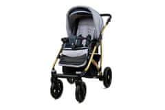 Babylux Largo Silver | 3v1 Kombinirani Voziček kompleti | Otroški voziček + Carrycot + Avtosedežem