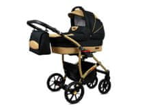 Babylux Largo Black Coffe | 3v1 Kombinirani Voziček kompleti | Otroški voziček + Carrycot + Avtosedežem