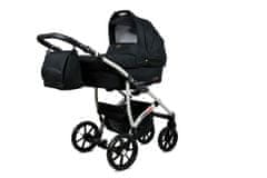 Babylux Largo Black | 2v1 Kombinirani Voziček kompleti | Otroški voziček + Carrycot