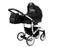 Babylux Largo White Dots | 2v1 Kombinirani Voziček kompleti | Otroški voziček + Carrycot