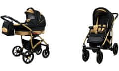 Babylux Largo Black Coffe | 2v1 Kombinirani Voziček kompleti | Otroški voziček + Carrycot
