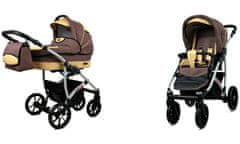 Babylux Largo Latte Beige | 2v1 Kombinirani Voziček kompleti | Otroški voziček + Carrycot