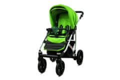 Babylux Largo Green Leaf | 2v1 Kombinirani Voziček kompleti | Otroški voziček + Carrycot