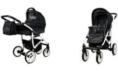 Babylux Largo White Dots | 2v1 Kombinirani Voziček kompleti | Otroški voziček + Carrycot
