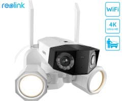 Reolink Duo Floodlight kamera, WiFi, 4K UHD, IR, IP66, LED reflektorji