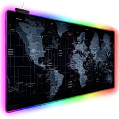 Northix Igralna podloga za miško s svetlobno zanko - zemljevid 