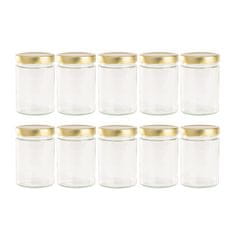 ROOSTERHOME Kozarec za shranjevanje z navojem 575ml zlat 10-set