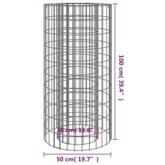 Greatstore Gabionsko kurišče Ø 50 cm pocinkano železo