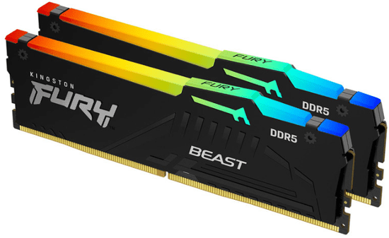 Kingston Fury Beast pomnilnik (RAM), 64GB (2x32GB), 6000MT/s, DDR5, CL38 (KF560C36BBEAK2-64)