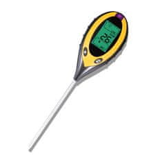 Cool Mango 4v1 multifunkcionalni digitalni tester za zemljo, merilec osvetlitve, PH vrednosti, vlažnosti in temperature zemlje, kompaktna in prenosna naprava za pregled rastlin, 20 cm dolžina palčke - Soiltesty